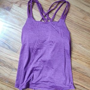 Prana waterfall sports bra tank top purple